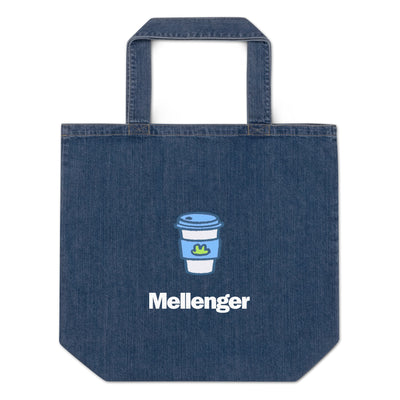 Organic denim tote bag